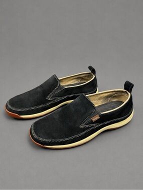 Simple Spice BLK Black Suede Slip-On Shoes Leather Lined Women’s Size 8 Casual